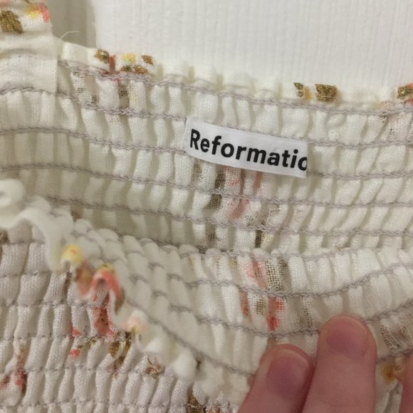 Reformation Junebug Ruffle Sleeveless Linen Top - Picture 2 of 5